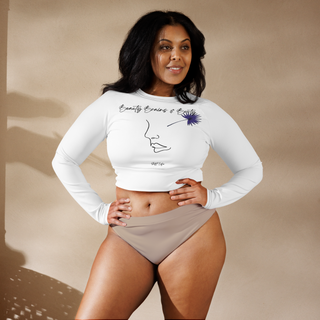 5. Soft Life Beauty Brains & Booty long-sleeve crop top