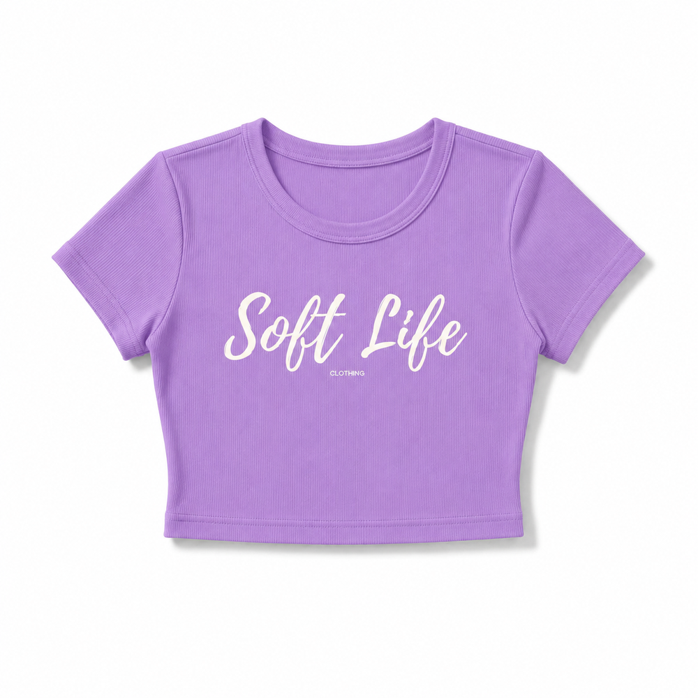 Soft Life Women's Crop Top Lavender