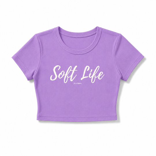 Soft Life Women's Crop Top Lavender