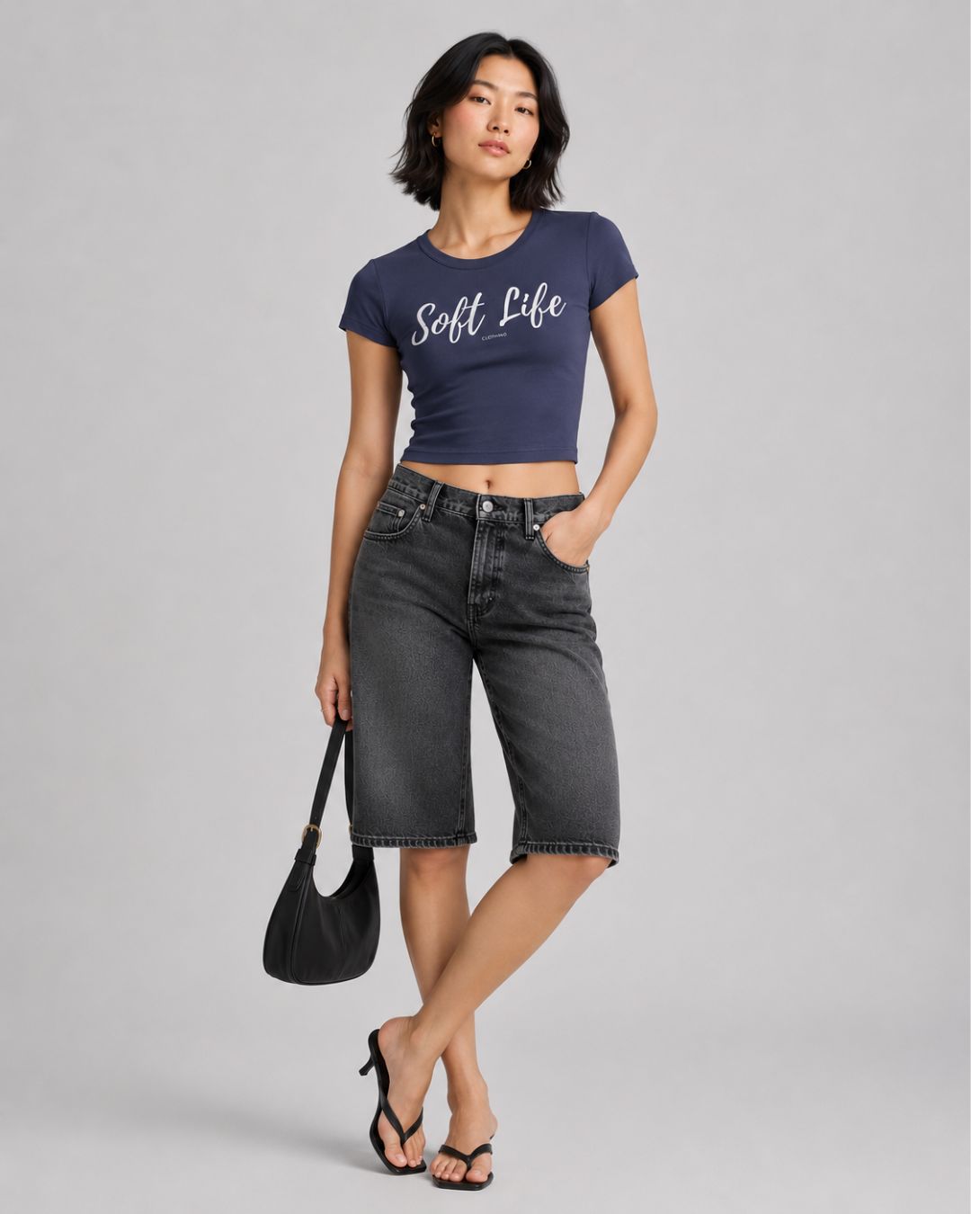 Soft Life Women's Crop Top Blue