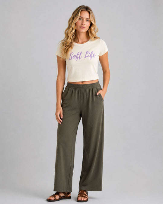 Soft Life Crop Top Loose Fit Ivory