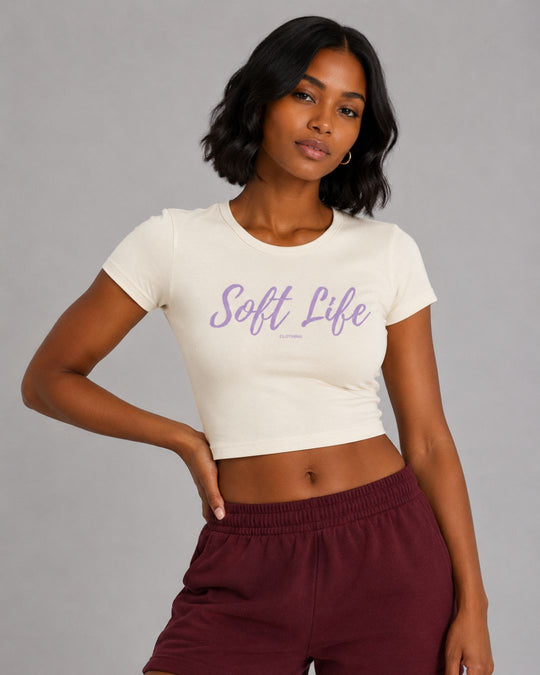 Soft Life Women's Crop Top Ivory