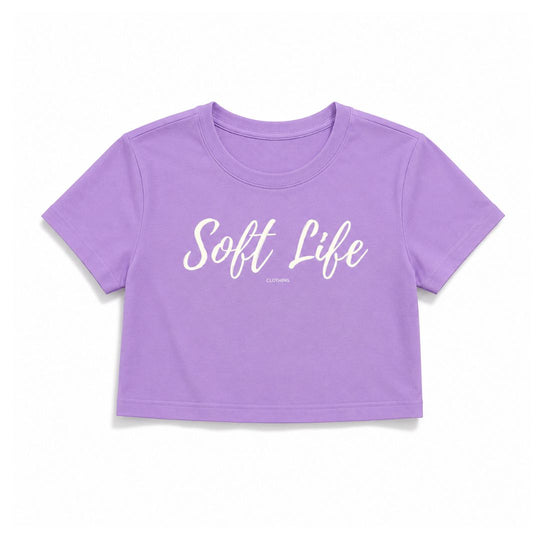 Soft Life Crop Top Loose Fit Lavender