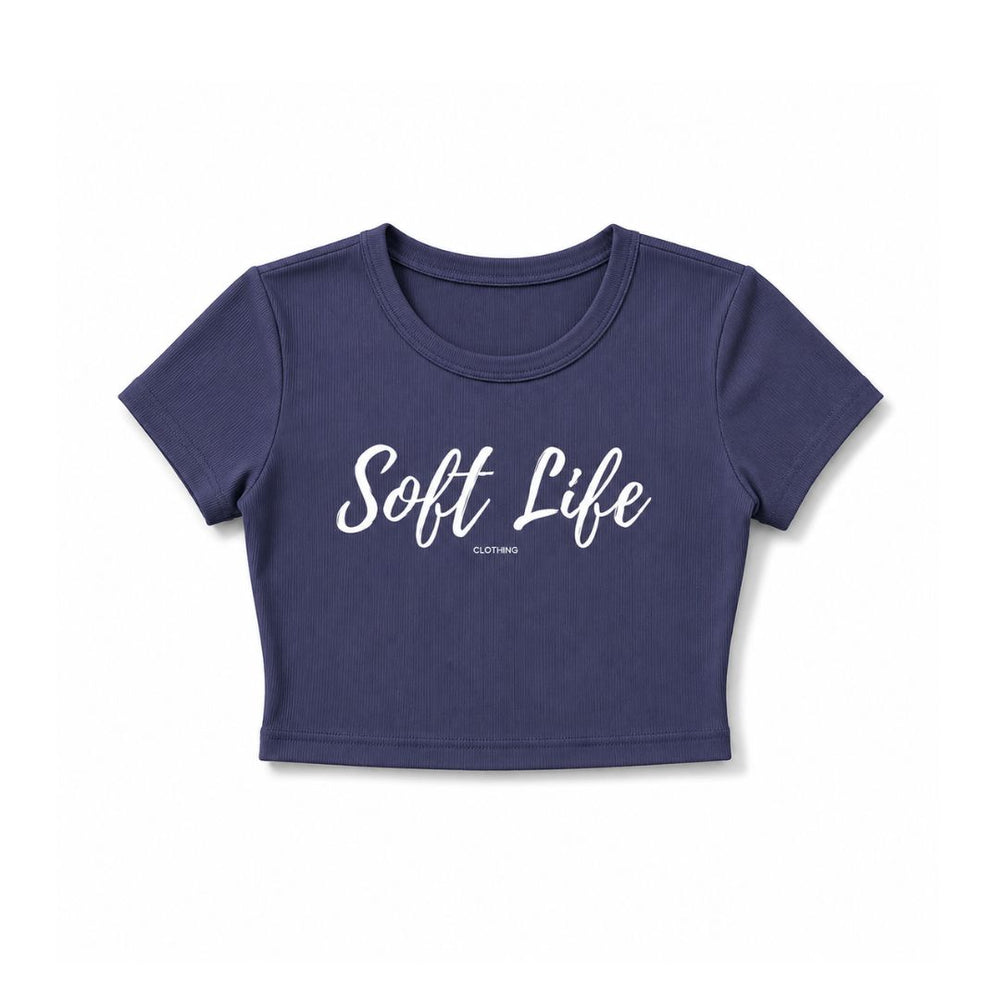 Soft Life Women's Crop Top Blue