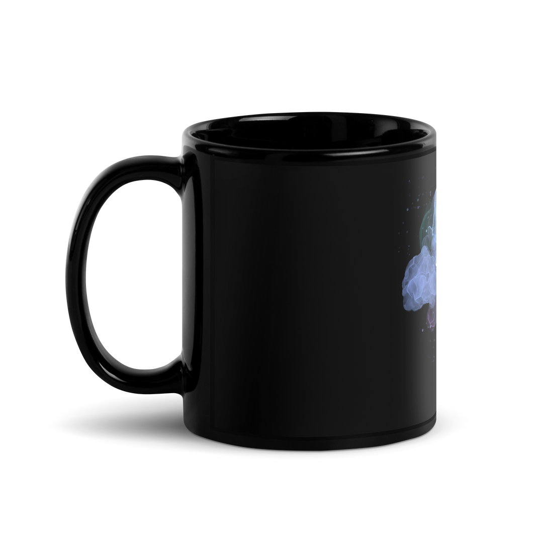 7.    Soft Life Black Glossy Mug