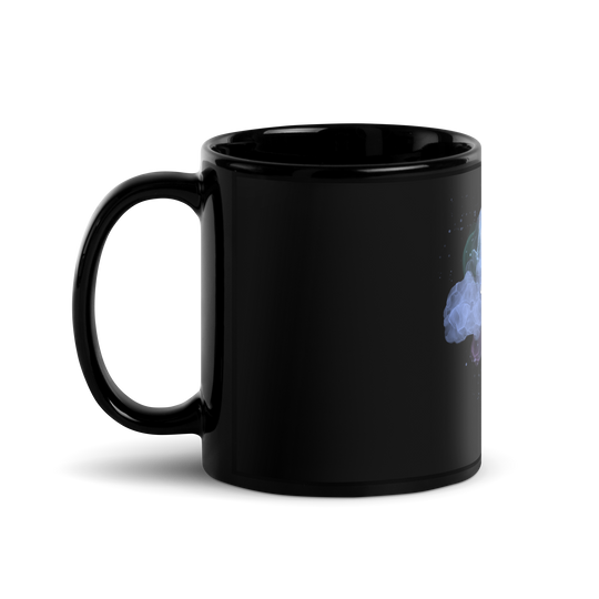 7.    Soft Life Black Glossy Mug