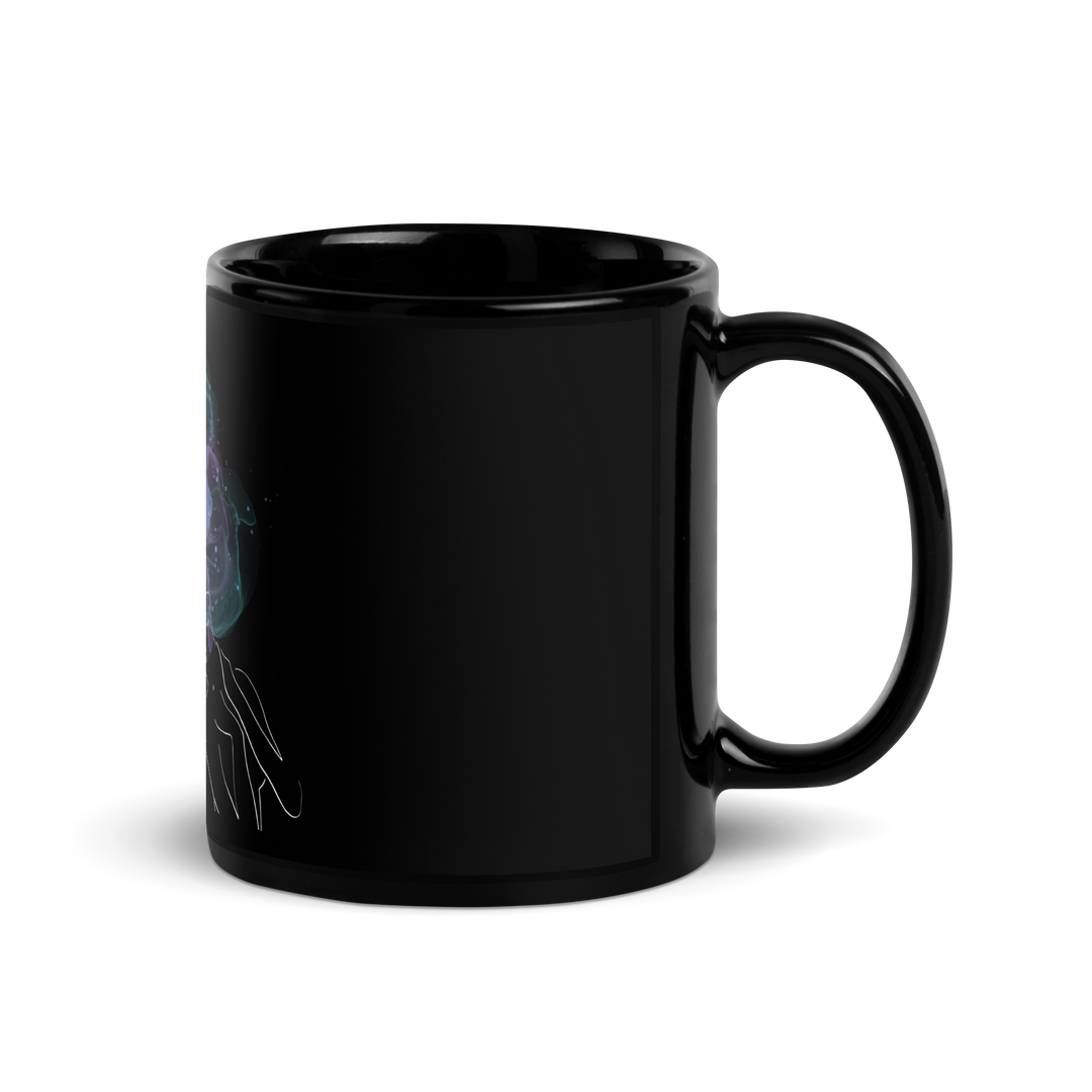 7.    Soft Life Black Glossy Mug