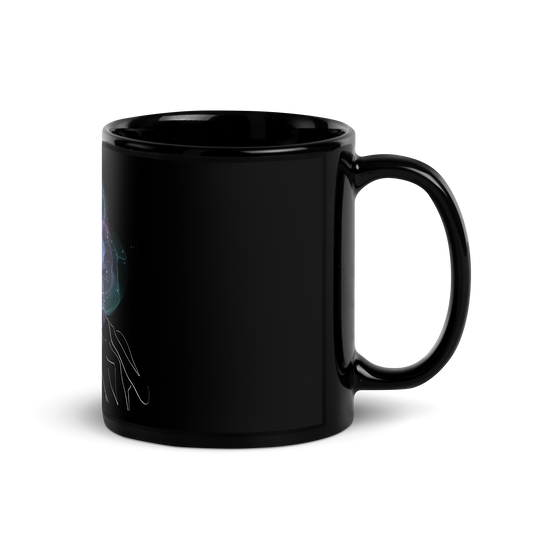 7.    Soft Life Black Glossy Mug